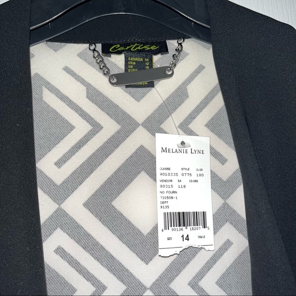 NWT Cartise Brand Patterned Blazer with Ruched Sleeves (Sold at Melanie Lyne) - Picture 3 of 6